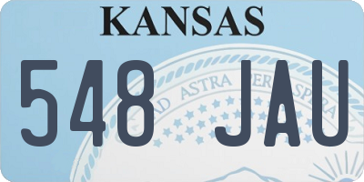 KS license plate 548JAU
