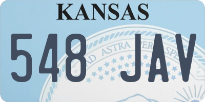 KS license plate 548JAV
