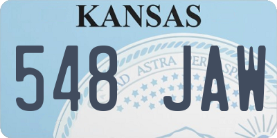KS license plate 548JAW