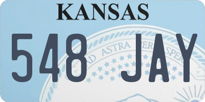 KS license plate 548JAY