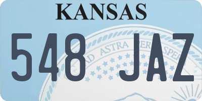 KS license plate 548JAZ