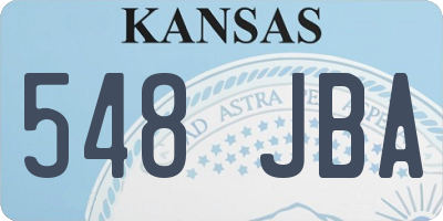 KS license plate 548JBA