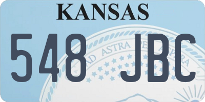 KS license plate 548JBC