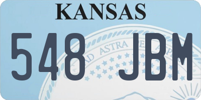 KS license plate 548JBM