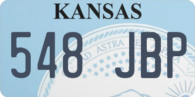 KS license plate 548JBP