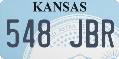 KS license plate 548JBR