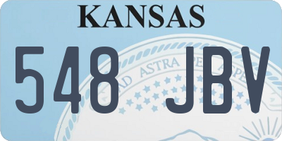 KS license plate 548JBV