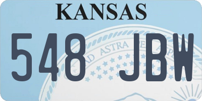 KS license plate 548JBW