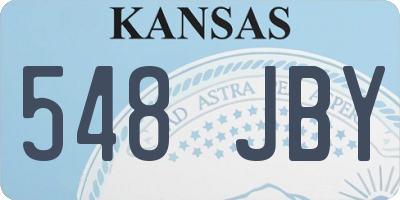KS license plate 548JBY