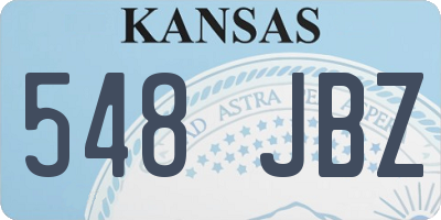 KS license plate 548JBZ