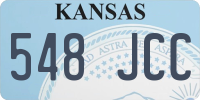 KS license plate 548JCC