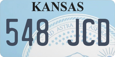 KS license plate 548JCD