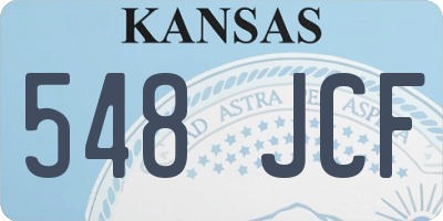 KS license plate 548JCF