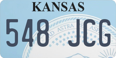 KS license plate 548JCG