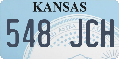 KS license plate 548JCH