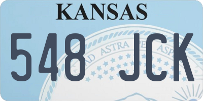 KS license plate 548JCK