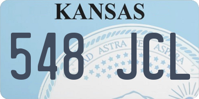KS license plate 548JCL