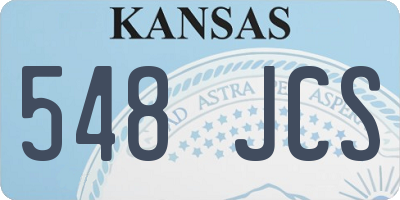 KS license plate 548JCS