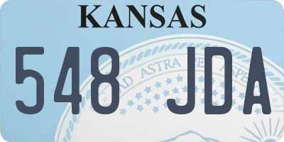 KS license plate 548JDA
