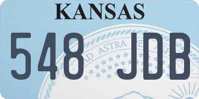 KS license plate 548JDB