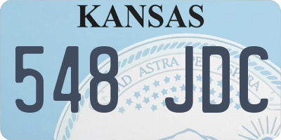 KS license plate 548JDC