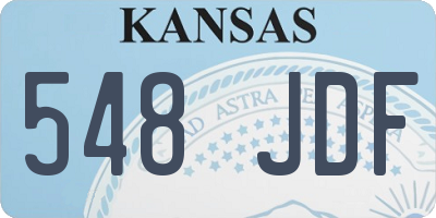 KS license plate 548JDF