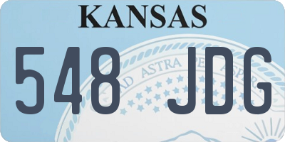 KS license plate 548JDG