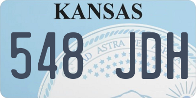 KS license plate 548JDH