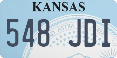 KS license plate 548JDI