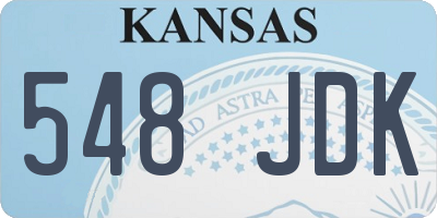 KS license plate 548JDK