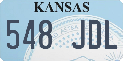KS license plate 548JDL