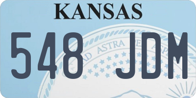 KS license plate 548JDM