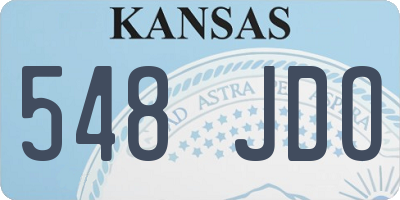 KS license plate 548JDO
