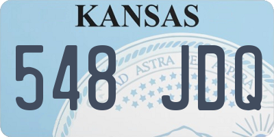 KS license plate 548JDQ