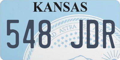 KS license plate 548JDR