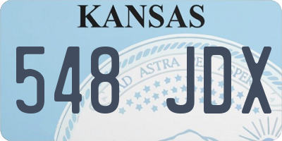 KS license plate 548JDX