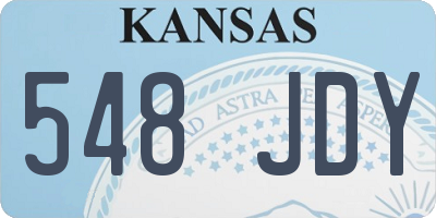 KS license plate 548JDY