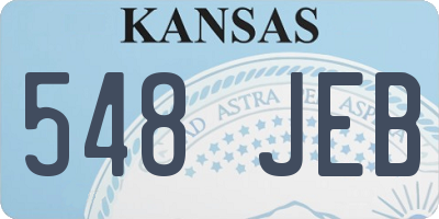 KS license plate 548JEB