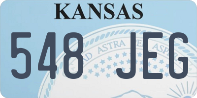 KS license plate 548JEG