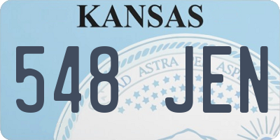 KS license plate 548JEN