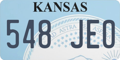 KS license plate 548JEO