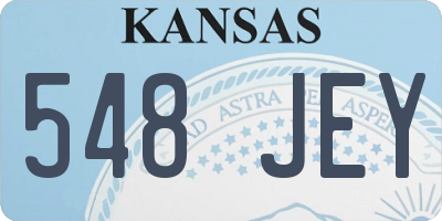 KS license plate 548JEY