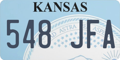 KS license plate 548JFA