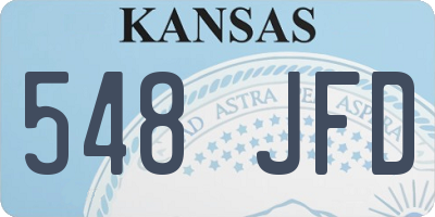 KS license plate 548JFD