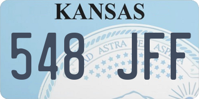 KS license plate 548JFF