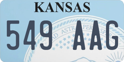 KS license plate 549AAG