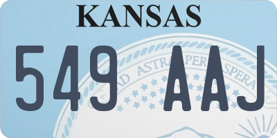 KS license plate 549AAJ