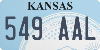 KS license plate 549AAL