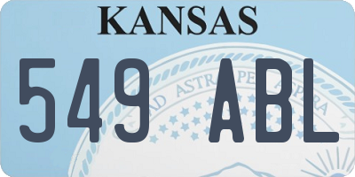 KS license plate 549ABL