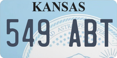 KS license plate 549ABT